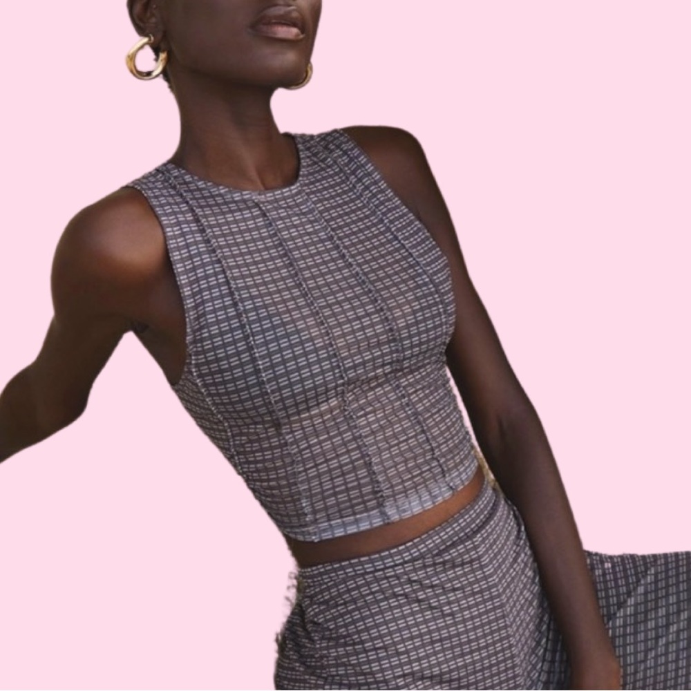 Mesh Pintuck Tank